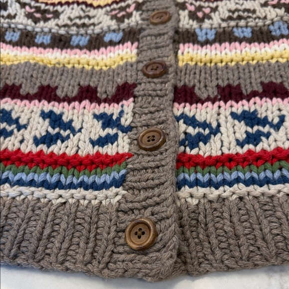 Y2K American Eagle Chunky Hand Knit Multicolor Sweater Size Medium - Picture 2 of 7